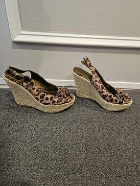 Leopard espadrille wedges. Size 5 1/2. Should Fit A Size 5. Xhilaration